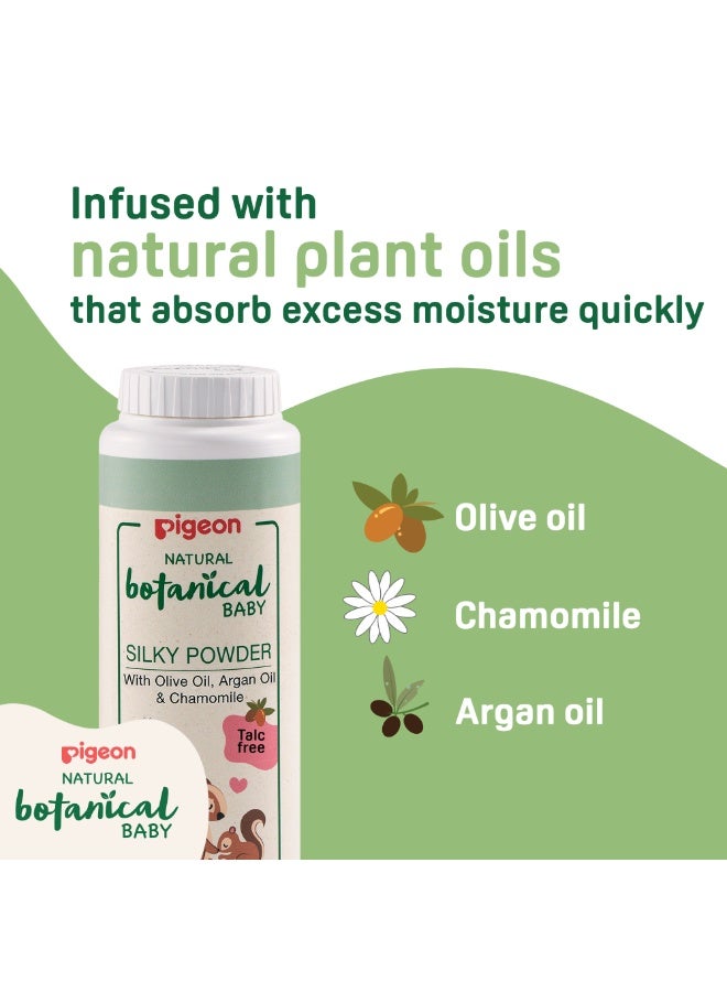 pigeon Natural Botanical Baby Silky Powder, With Olive Oil, Argan Oil, And Chamomile, 125 gm - Image 3